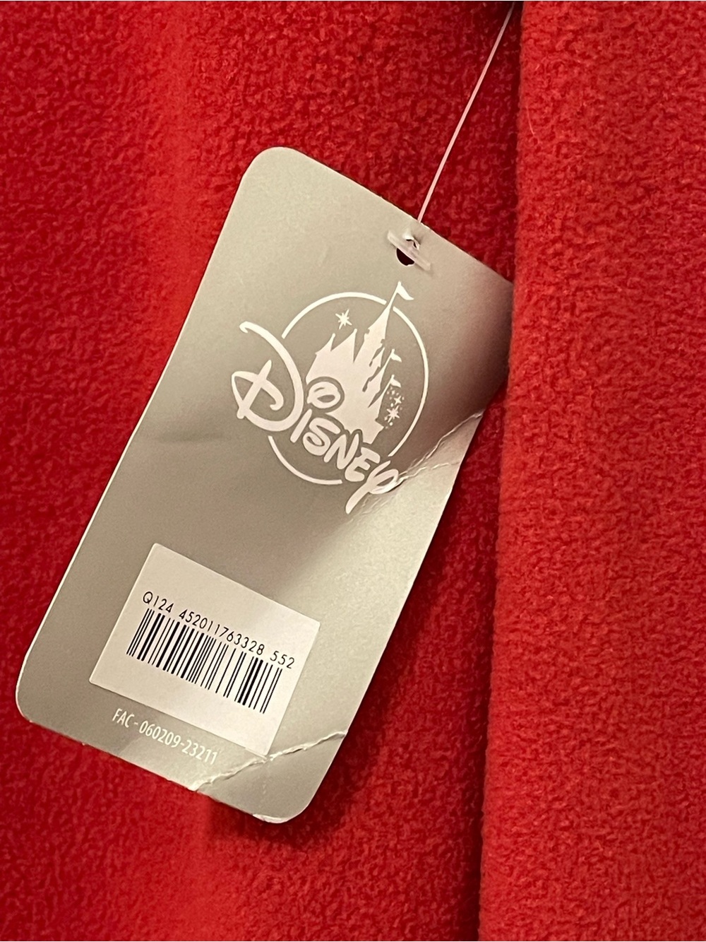 Disney Red and Black Mickey Mouse Lightweight Fleece Jacket - Picture 4 of 7